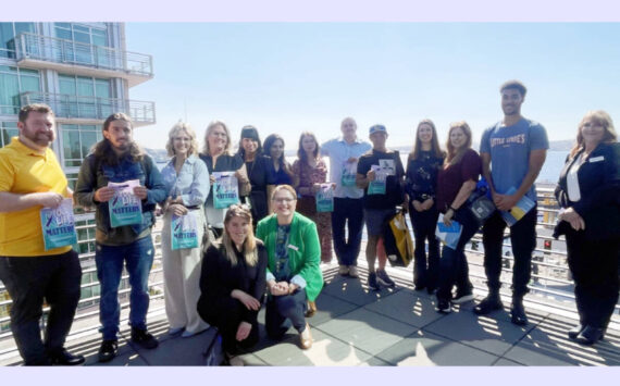 Valley Cities team members and guests at a recent Community Coffee Chat at the World Trade Center in Seattle. Photo courtesy of Valley Cities.