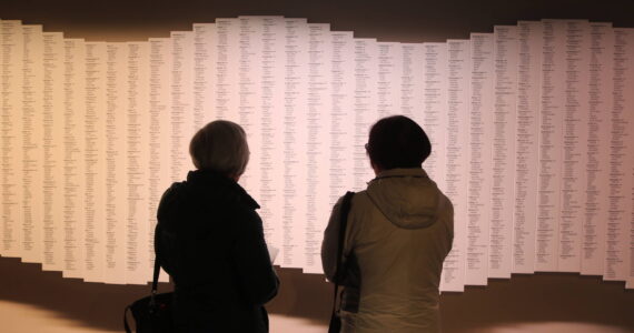 Reading the names of every incarcerated Japanese-American at the Puyallup Fairgrounds during World War II.