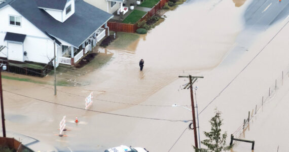 Enumclaw experienced flooding from Boise Creek and sewer overflows during the Dec. 11 flooding. Photo courtesy Enumclaw Police Department