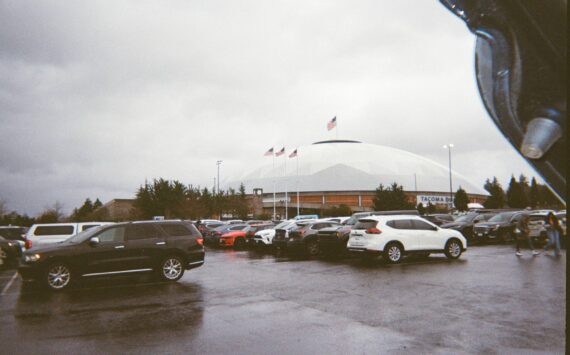 Tacoma Dome on film from a disposable camera. Ben Ray / Seattle Weekly