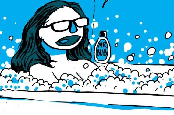 Professional Bath Drawer. A comic by Marc Palm (detail)