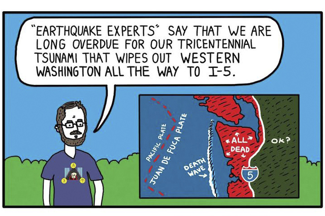 How I Learned to Stop Worrying and Love the Tsunami. By Brandon Lehman (detail)