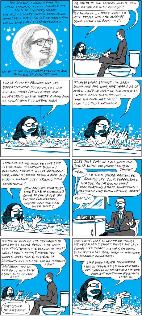 Professional Bath Drawer. A comic by Marc Palm