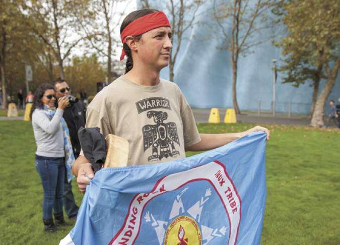 Seattle Indigenous Peoples&rsquo; Day resolution author Matt Remle. Photo by Alex Garland