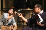 Taylor (Chantal DeGroat) shows Mr. LeVay (G. Valmont Thomas) her bug collection. Courtesy of Intiman