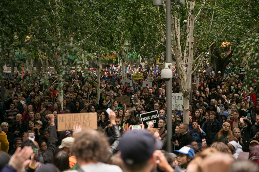 As Vigil Turns to Protest, Words of Love, Anger and Solutions