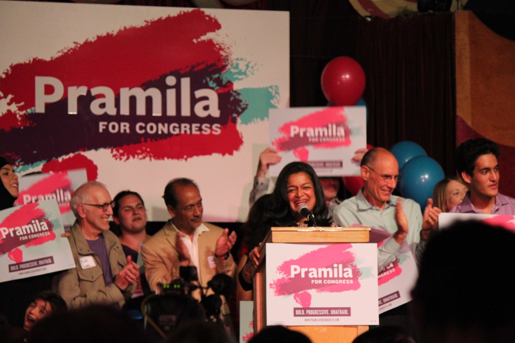 Supporters Overjoyed as Senator Pramila Jayapal Sweeps the Primary