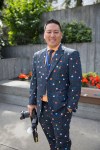 Kazu Arai wears his Pac Man suit while visiting from Vancouver, B.C.
