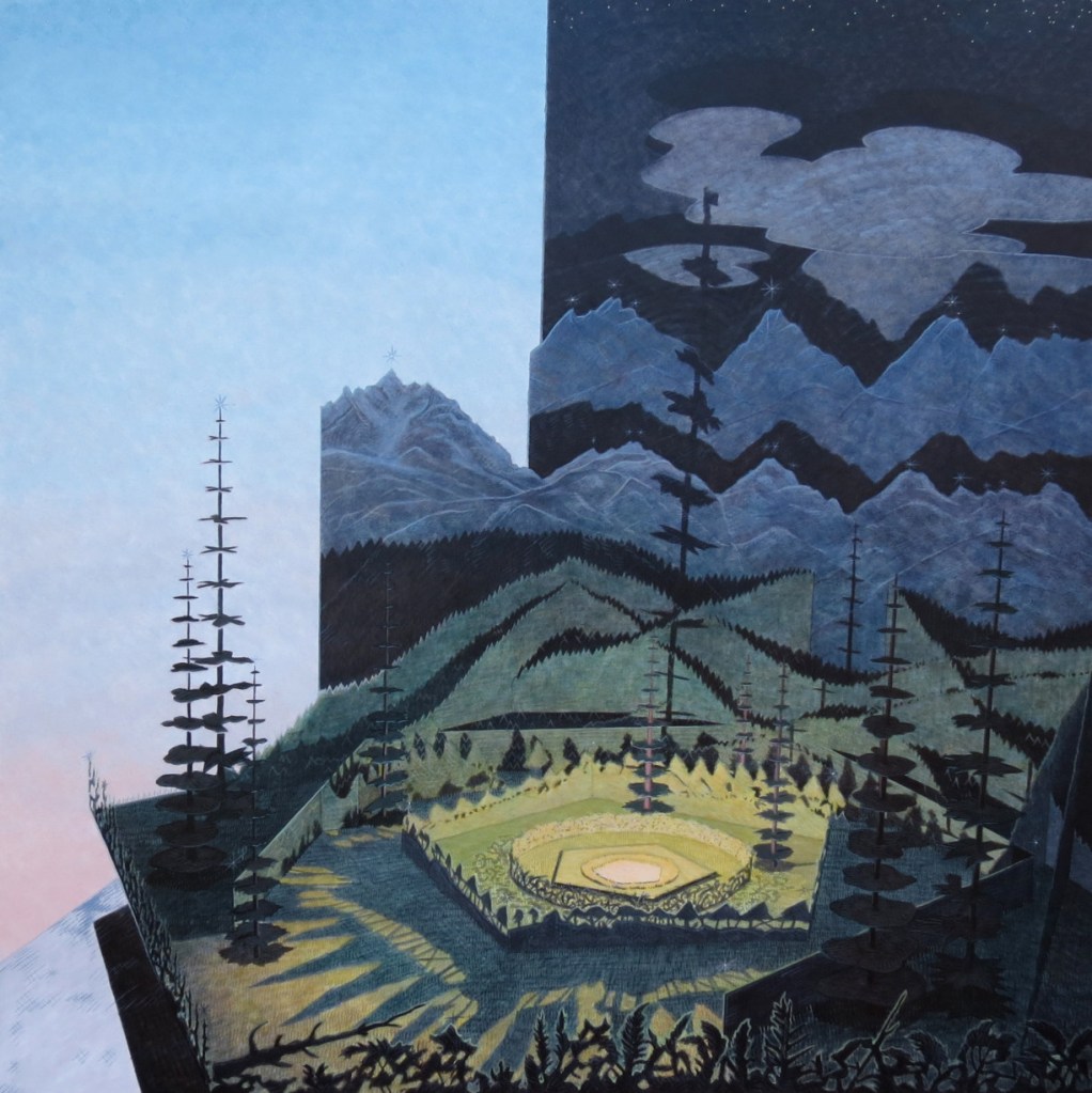 &ldquo;Forest Clearing Construction,&rdquo; a recent piece from 2016 Neddy Award winning painter Nathan DiPietro