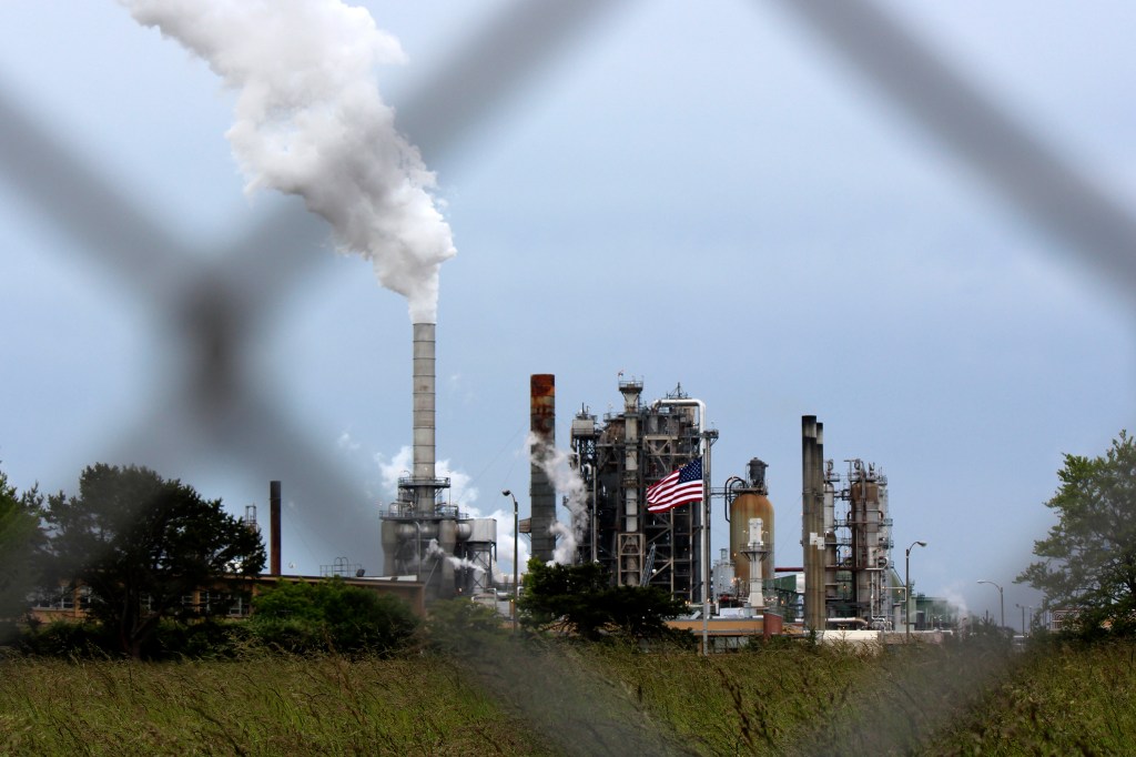 View of Tesoro oil refinery in Anacortes. Photo by Sara Bernard.