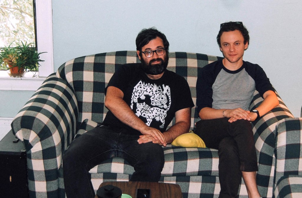 The Exquisites, relaxed at home. Not pictured&mdash;their cat Romeo. Photo by Dusty Henry