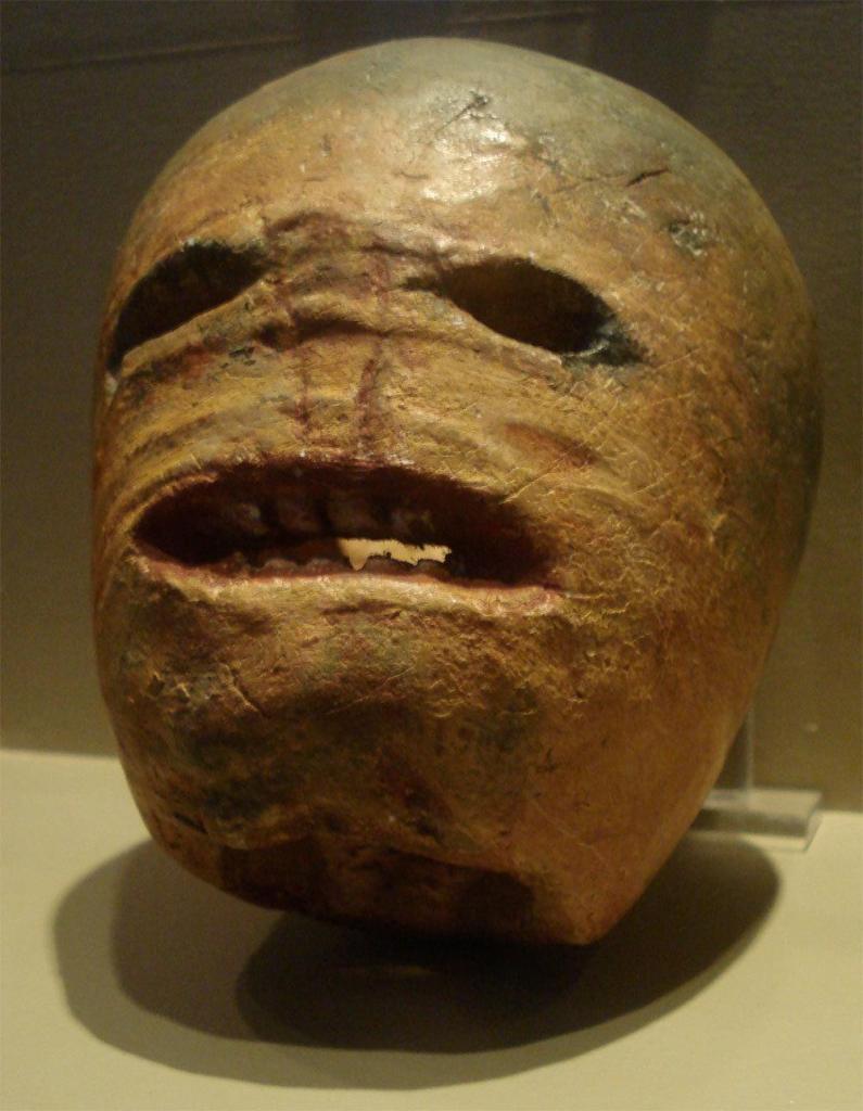 This handsome fellow is a traditional Irish turnip lantern, a Samhain tradition that morphed into the American jack-o&rsquo;-latern. Courtesy WikiMedia
