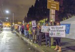 A protest over Standing Rock at the Locks. Photo by John Duffy