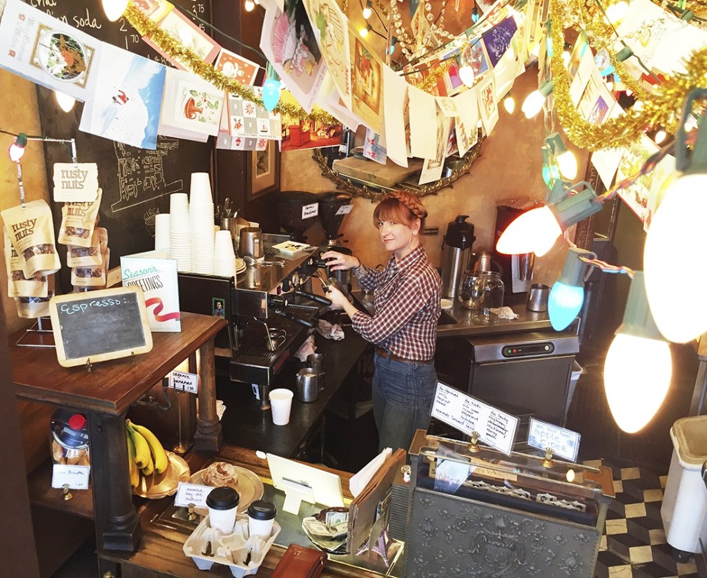 Pulling shots at ETG Coffee & Bakery. Photo by Lori Mason