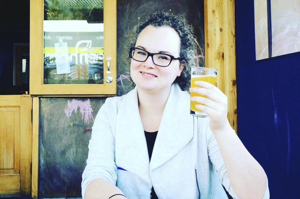 Cicerone Lindsey Scully with the thing she loves. Courtesy of Lindsey Scully