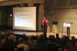 Rep. Pramila Jayapal in Seattle, March 6, 2017. Photo by Sara Bernard.