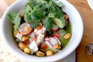 The aquachile, served with saltines. Courtesy of Copal