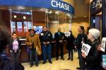 Activists target Chase Bank for its ties to TransCanada and Keystone XL. Photo by Sara Bernard