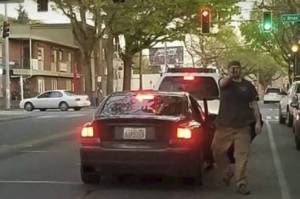 A passenger pulled a gun on pedestrians. Photo via SPD Blotter.