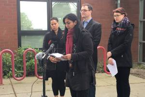 Sawant endorses Grant and Oliver. Photo via Jon Grant&rsquo;s Twitter