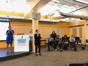 Teresa Mosqueda gives her answer in the form of an answer. Photo by Kaya Axelsson/GSNAC