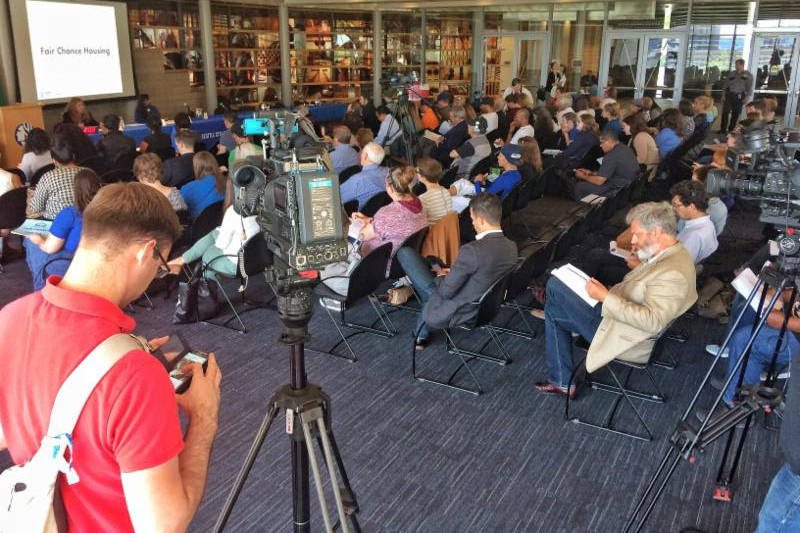 A hearing July 13, 2017 hearing on Fair Chance Housing legislation drew many supporters and more than a few critics. Photo by Alex Bergstrom/Columbia Legal Services