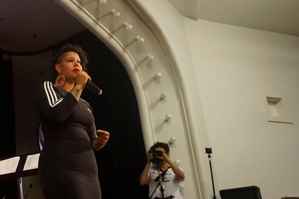 Nikkita Oliver on election night. Photo by Casey Jaywork