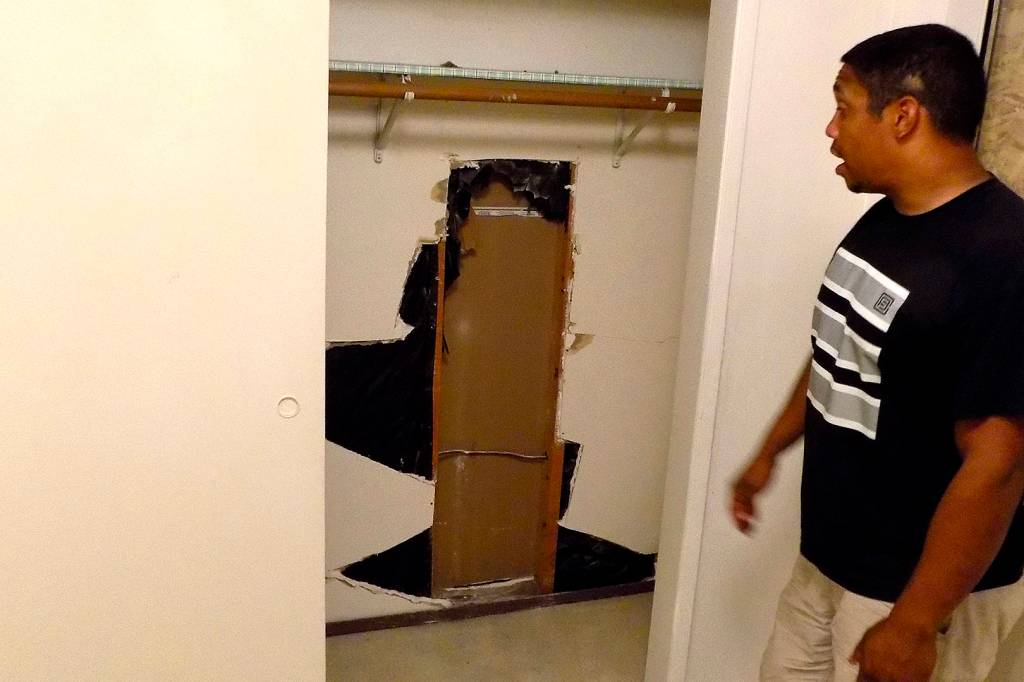 Weld member Anthony Banks give a tour of a home he&rsquo;ll soon live in. Photo by Will Sweger