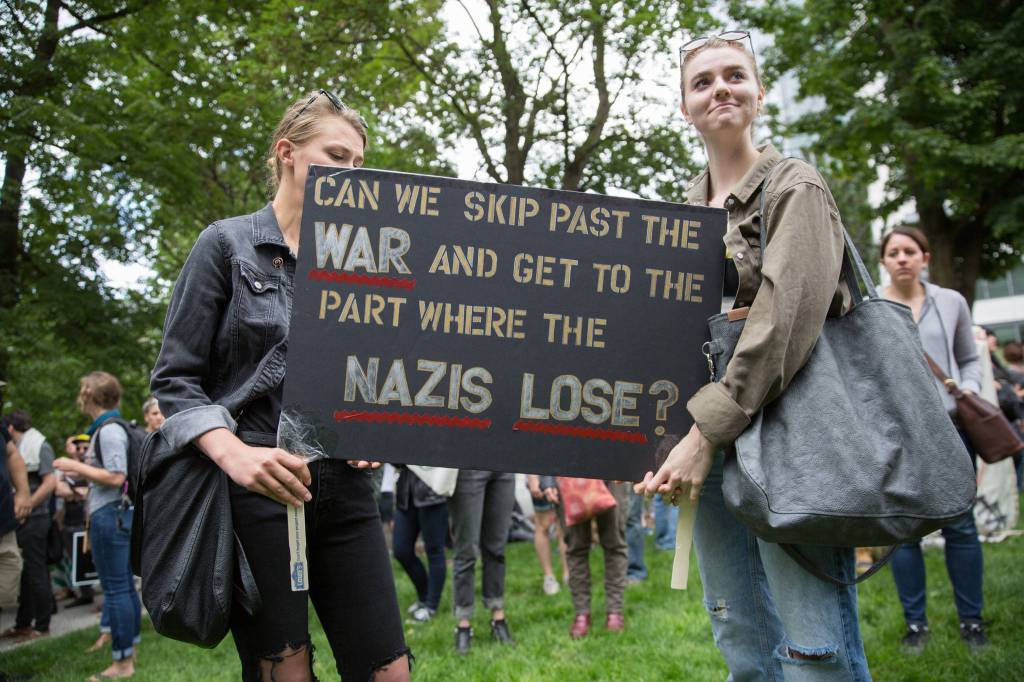 Counter-Protesters Face Off Against Far Right in Tense Rally