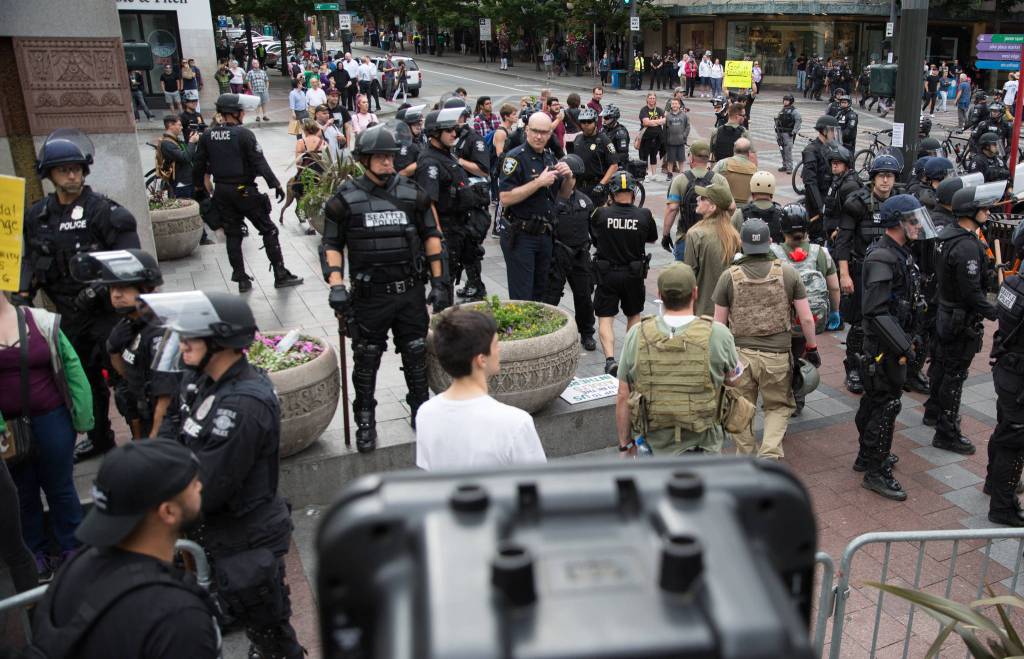 Counter-Protesters Face Off Against Far Right in Tense Rally