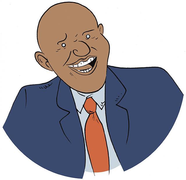 Cory Booker. Illustration by James the Stanton