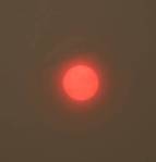 A hazy red sun this morning was caused by wildfires. Andy Nystrom/ Redmond Reporter