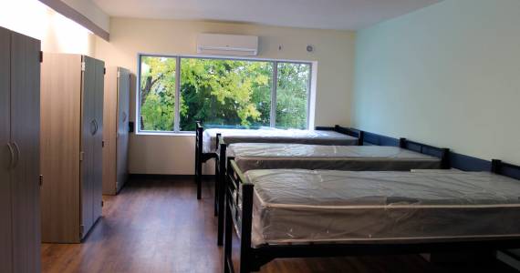 Beds at Recovery Place, a new substance abuse and mental health treatment facility in Seattle. Photo by Sara Bernard