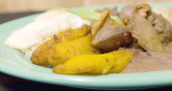 Courtesy of Tropicos Breeze                                Bandeja paisa is a traditional Colombian stew.