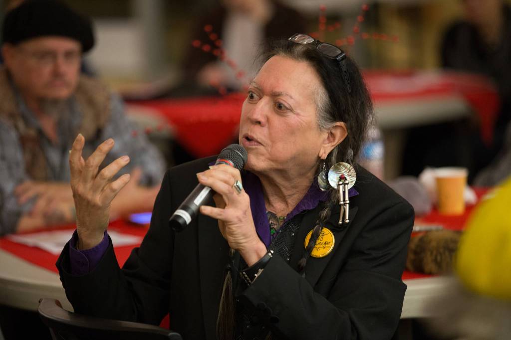 Ty Nolan, 65, speaks at Tuesdays visioning workshop on the citys first LGBTQ-affirming senior housing project. Photo by Alex Garland