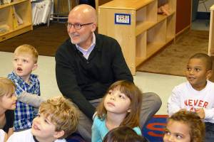 Tim Burgess at a preschool in South Seattle in 2013. Photo by Alex Pedersen
