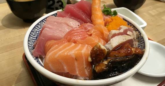 The chirashi is, essentially, nigiri in a bowl. Photo by Nicole Sprinkle