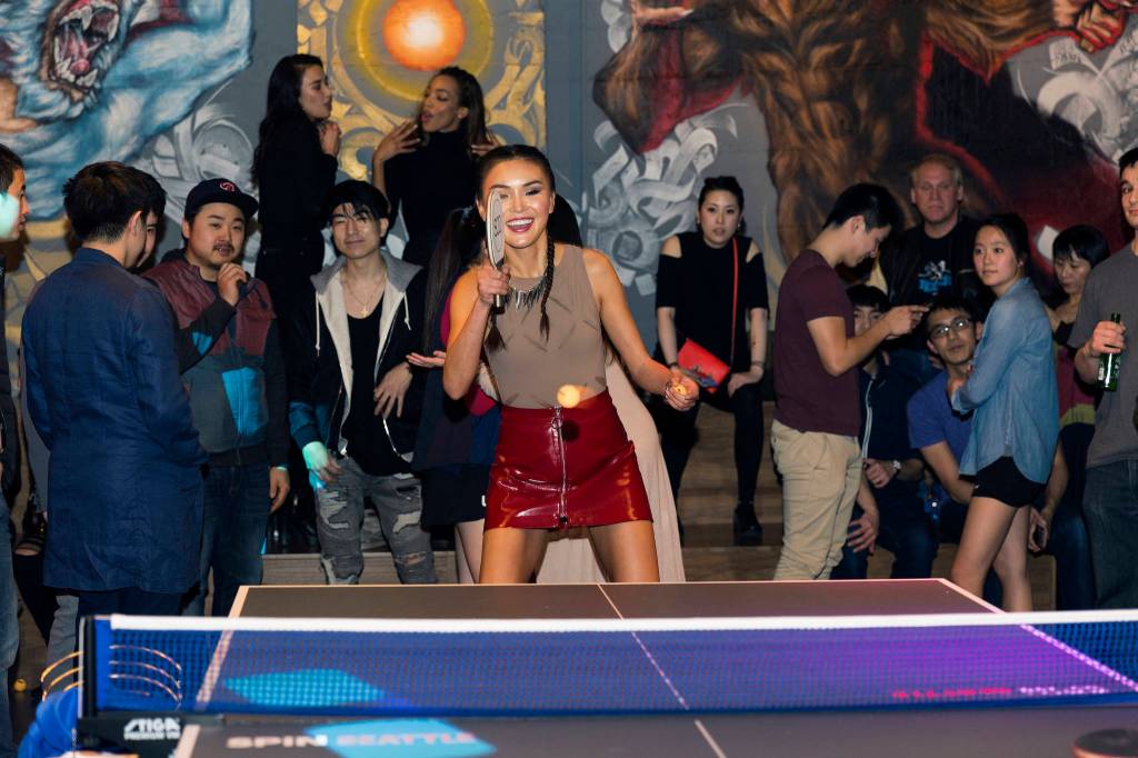 Patrons get their pong on at Spin. Photo courtesy of Spin and Victoria Kovios