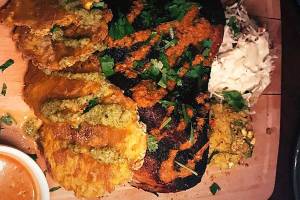 Photo by Conner Knotis                                 Jerk Shacks jerk chicken.