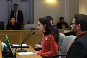 The Alliance for Gun Responsibility and other gun rights activists packed the Senate Ways and Means hearing room on Tuesday, Feb. 27 to hear a new piece of gun legislation. Photo by Taylor McAvoy