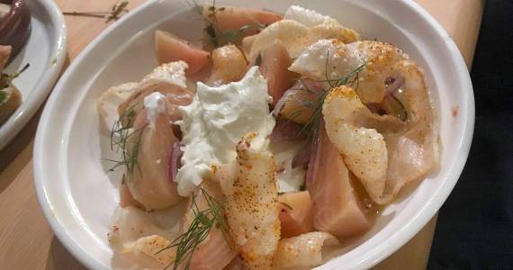 Photo by Nicole Sprinkle                                 Persian beet salad at The Shambles.