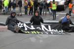Erica Sklar (center) and fellow protestors demonstrating in solidarity with No New Youth Jail Campaign on March 12. Photo by DJ Martinez