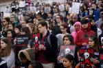 Garfield High School students stand in silence to protest gun violence. Photo by Melissa Hellmann