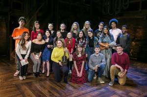 Students perform their original pieces prior to watching Hamilton on March 14, 2018. Photo by Christopher Nelson