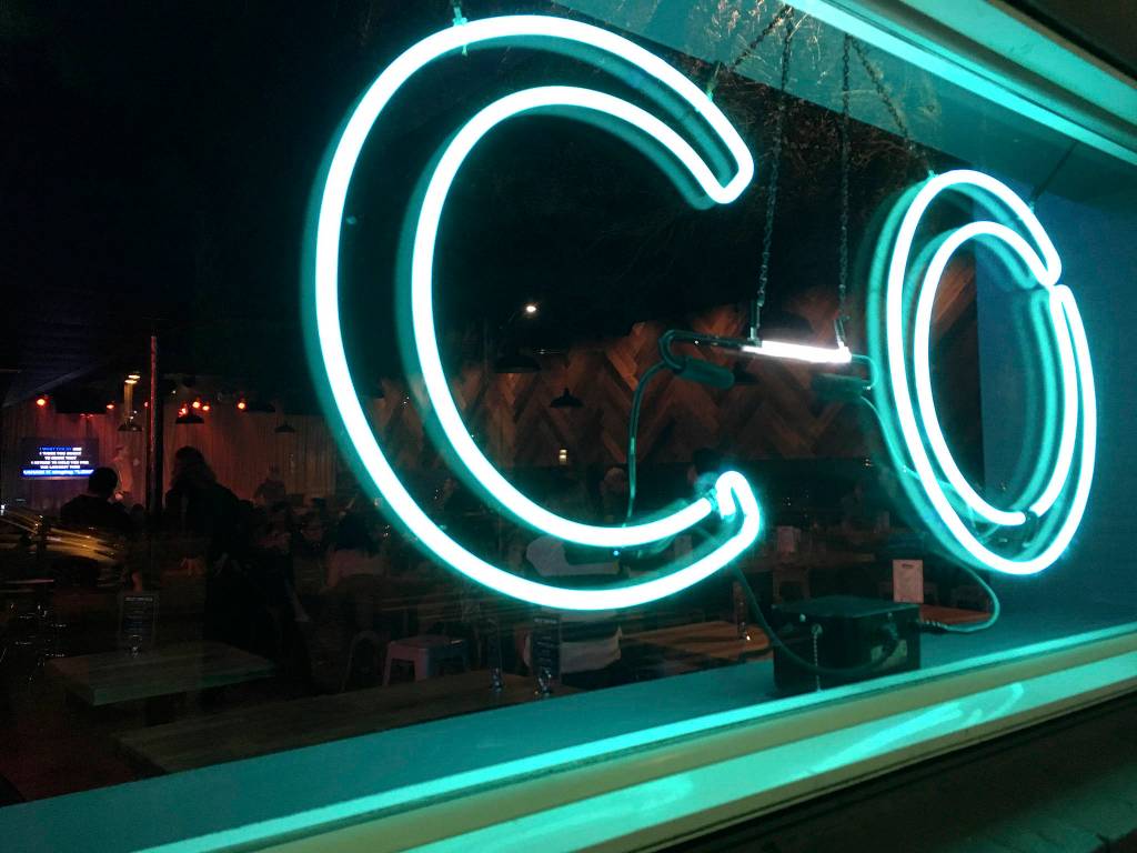 A peek inside the Clock-Out Lounge. Photo by Seth Sommerfeld