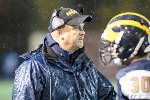 Bellevue Wolverines head football coach Mark Landes announced his resignation in early March after leading the program for the past two seasons. Landes had an overall record of 16-3 during his tenure. Photo courtesy Jennifer Landes