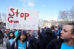 Students gathered at Seattle Center at the end of the March for Our Lives demonstration on March 24, 2018. Photo by Melissa Hellmann