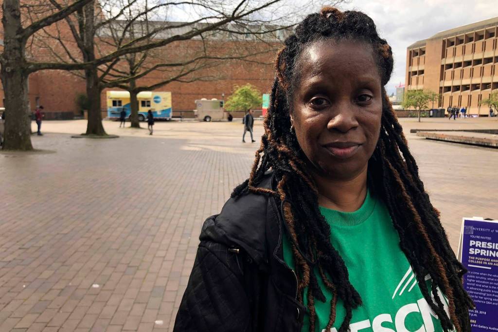 Patricia Thomas has worked at Consolidated Laundry for nearly three decades, and said that she lacks the technical skills to work elsewhere. Photo by Melissa Hellmann