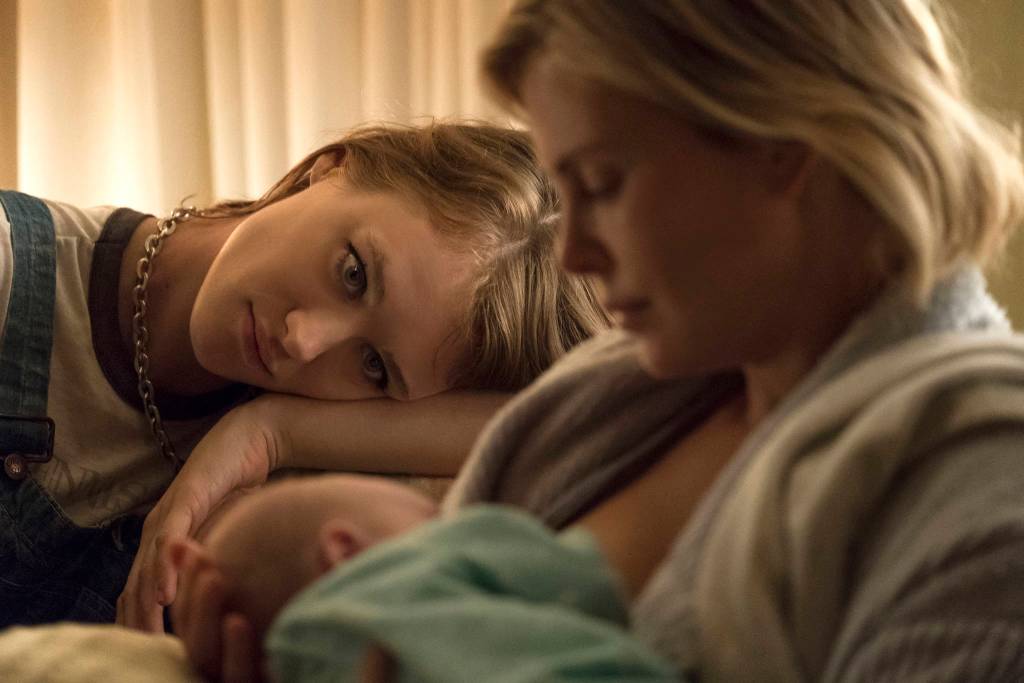 Mackenzie Davis and Charlize Theron star in <em>Tully</em>. Photo courtesy Kimberly French/Focus Features