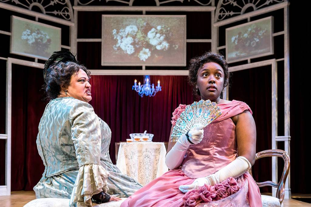 Davis Duchess explains the rules to Burtons Lady Windermere. Photo by Robert Wade
